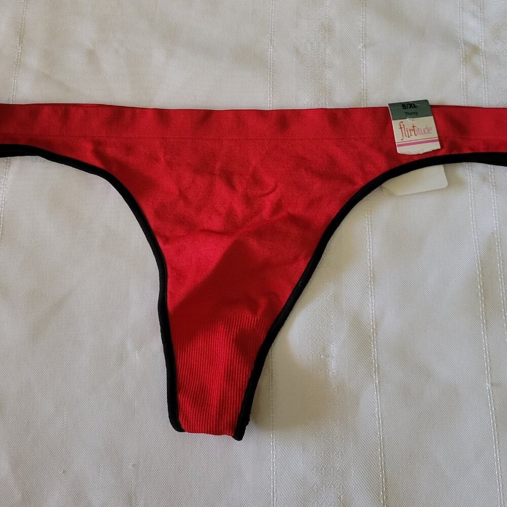 Flirtitude size 8 XL Nylon/Elastane Thong Panty NWT